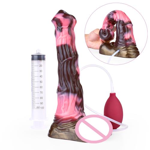 2024 Hot Squirting Realistic Dildo Ejaculation G Spot Dog Dildo Silicone Animal Dildo Wolf Canine Anal Sex Toys for Female Male