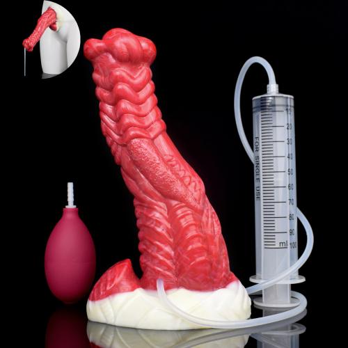 2024 New Design NNSX Silicone Squirting Ejaculating Soft Silicone Anal Plug Monster Large Penis Vagina Squirting Penis for Adult