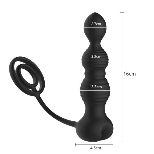 Anal Masturbation Butt Plug Wireless Remote Control 10 Frequency Vibration Prostate Massager for Men and Women
