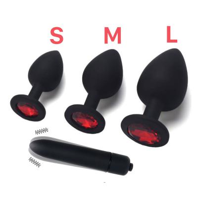 Anal Plug Dildo Peluru Vibrator Butt Colokan Mainan Seks Untuk Wanita Pria Gay Pemijat Anal Masturbasi S/M/L