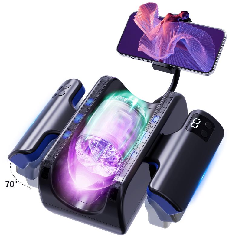 Automatic Retractable Masturbation Machine Masturbation Cup with Mobile Phone Holder Electric Pocket Male Machine Saxy Toys Men