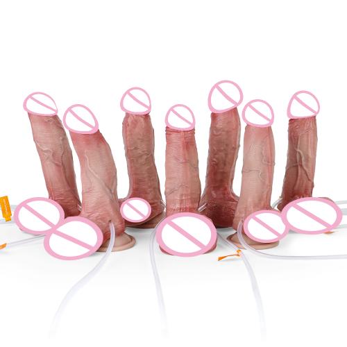 Best Silicone Ejaculating Dildo Skin-Feel Body-Safe Strong Suction Cup for Hands Free Play G-Spot Anal Stimulator for Solo