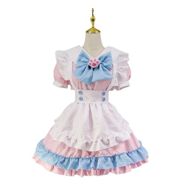 Cute Soft Sister Japanese Lolita Plus-size Maid Dress Super Cute Daily Wear Big Bow Lolita Women Big pink Blue Cute Dress