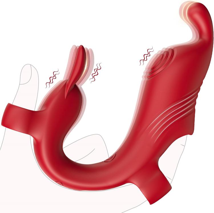 Double Motor Double Vibration Finger Set Female Masturbator Adult Female Sex Toy Couple Prop Tease Rabbit Finger Vibrator