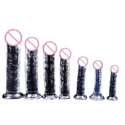 Eggless Penis Transparent Silicone Crystal Simulation Large, Medium and Small Size Female/male Masturbation Stick Prosthetic