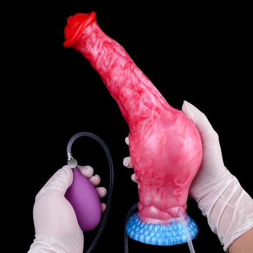 FAAK Large Alien Dildo With Strong Suction for Women Masturbation Inflatable Anal Plug Ejaculation Artificial Penis Anal Massage