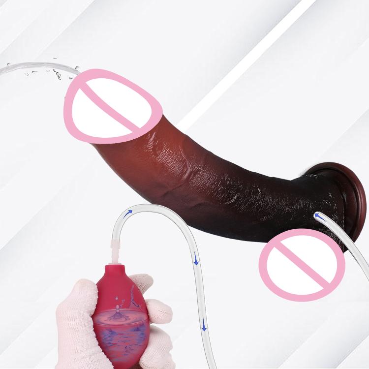 FAAK Skin Touch Lifelike Squirting Penis Silicone Strapon Ejaculation Realistic Dildo Sex Skin Touch Lifelike Squirting Penis