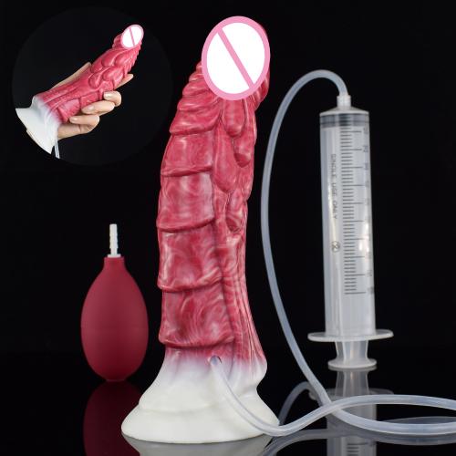 Factory Price Sex Male Huge Dildo Real Skin Feeling Big Dildo Liquid Silicone Ejaculation Dildo Penis Masturbation for Women