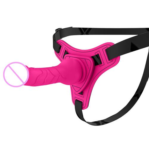 Female Lesbian Silicone Female Wearable Same Sex Leather Belt Dildo Lesbian Fun Wear Artificial Dildo Adult Products