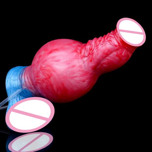 Inflatable Knot Dildo Adult Anal Massage Ejaculation Artificial Penis With Balls for Women Masturbation Monster Anal Plug