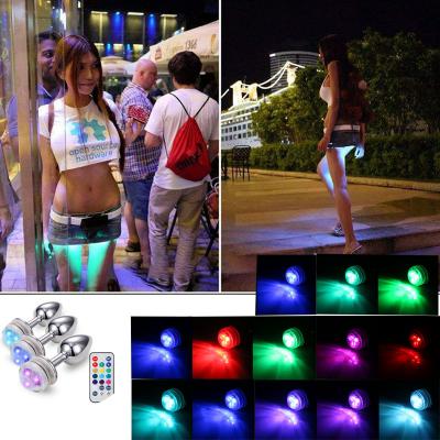 LED Colorful Light Metal Anal Plug NO Vibrator Masturbator for Adult Game Anal Dildo Erotic Toys Intimate Goods Vagina Massager