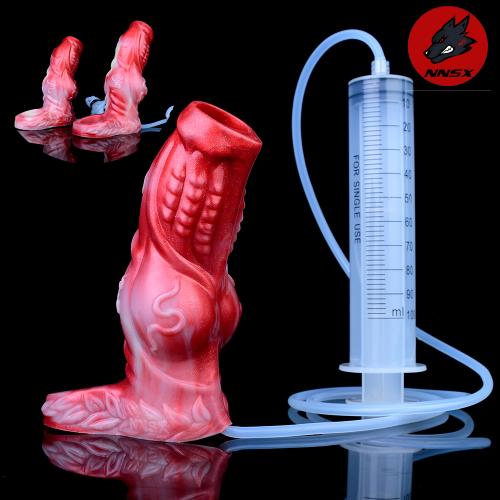 Large Knot Ejaculation Dildo With Suction Cup Squirting Penis Sex Toys Silicone Squirting Dildo with Suction Cup Squirting Dildo