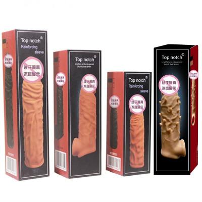 Liquid Silicone Spikes Simulation Lengthened Thick Penis for Men Lengthened Thick Penis Set Crystal Set for Couples Adult Sex