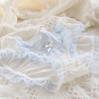 Lolita Uniform Maid Ice Silk Panties Dark Girl Lace Mid-waist Panties Japanese Bow Dress Student Cute Women's Panties Floral