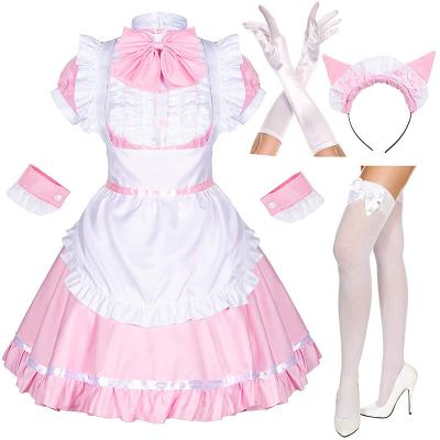 Maid Dress Soft Voice Girl Cosplay Black Red Blue Purple Lolita Cosplay Costume Costume