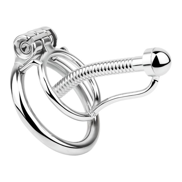 Male Chastity Cage Glans Cock Ring Penis Plug Dick Lock Cages Bondage Adult Urethral Dilators Stimulator Sex Toy For Men