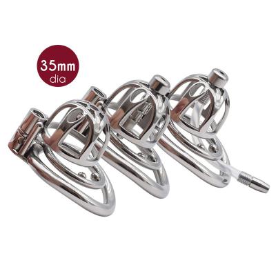 Male Chastity Cage with Anti-Off Ring for Man Comfortable Bondage Devices Urethral Plug Catheter Cock Lock BDSM Sex Toys