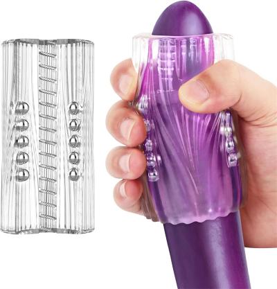 Male Masturbators Sex for Penis Sleeve Portable Transparent Vagina Textured Pocket Pussies Penis Stimulation Point Saxy Toys Men