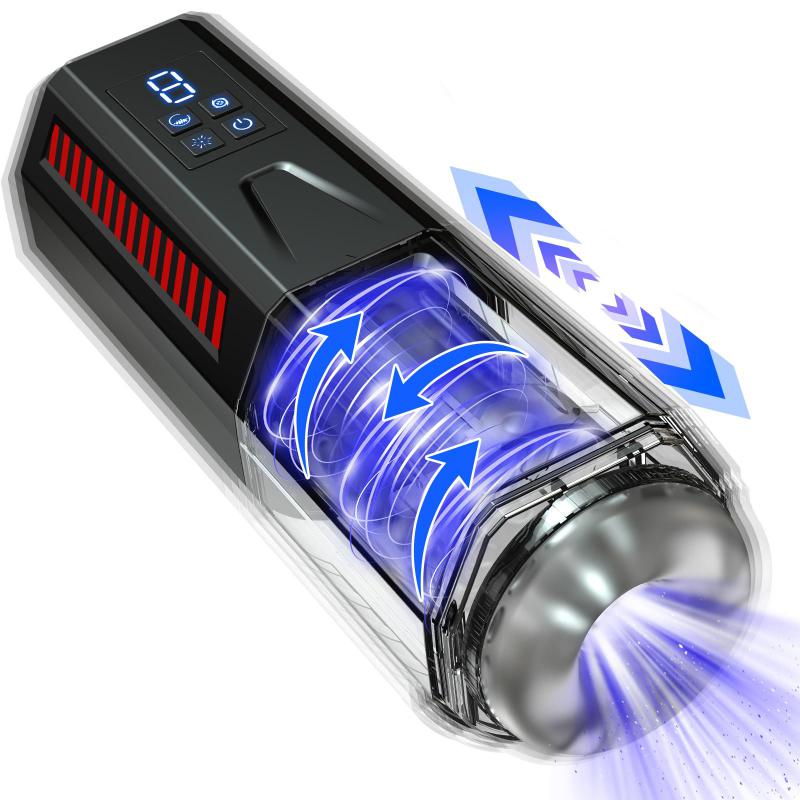 Masturbation Automatic Telescopic Rotation Double Vibration Key Explosive Digital Display Waterproof Adult Fun Saxy Toys Men