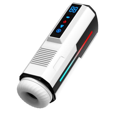 Men's Automatic Telescopic Constant Heating Intelligent Voice Simulation Channel Inverted Mold Into a Human Nature Saxy Toys Men