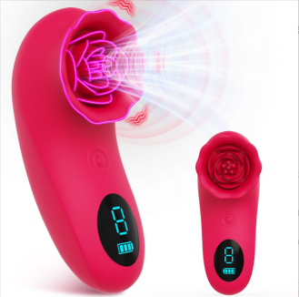 Multi-frequency Vibration Sucking Rotary Chest Massager for Adult Sex Masturbator Rose Sex Toy Clitoral Vibrator