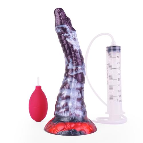 NNSX 25cm Long Dragon Ejaculate Anal Plug with Sucker Animal Squirting Dildos Silicon Alien Penis Masturbator Sex Toys for Woman
