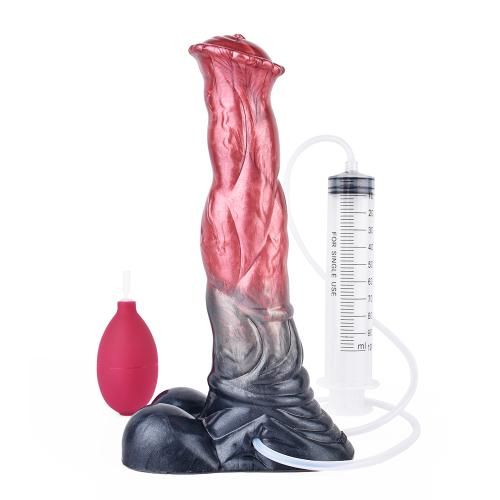 NNSX Huge Horse Squirting  Knot Dildo Realistic Silicone Ejaculating  Horse Dildo  with Sucker Masturbation Sex Toy for Women