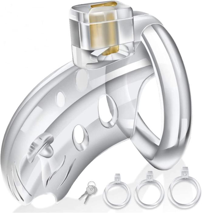 Newest Design Click to Lock V5 Male Resin Chastity Device Cock Cage Penis Ring Lock Adult Game Chastity Belt Sex Toys