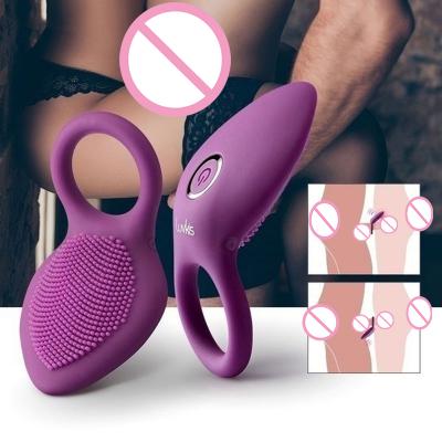 Penis Ring Vibrating Clitoris Stimulator G Spot Sex Toys for Couple Vibro Delay Lick Vagina Orgasm Lock Fine Sleeve Vibrator
