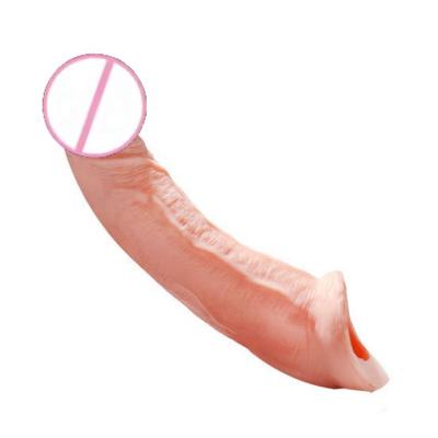 Realistic Dildo Penis Sleeves Reusable TPE Penis Enlarger Delay Condoms Increase Penile Shaped Sets of Adult Erotic Sex Products