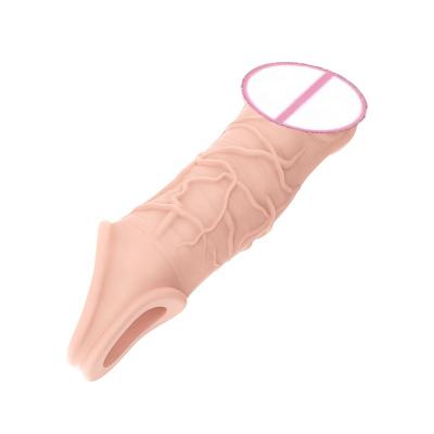 Realistic Penis Extension Cock Sleeves Delay Ejaculation Enlargement Condom Soft Wearable Reusable Dildo Enhancer Sex Toys
