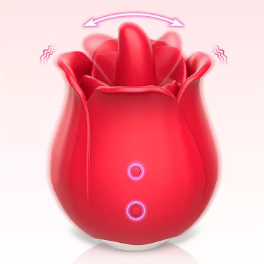 Rose Toy Vibrator for Women Visetoyz Tongue Licking Mini Clitoral Vibrator Stimulator with 9 Vibrating Pleasure for Clitoris &