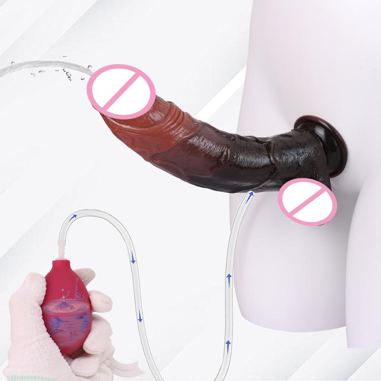 SXXY Black Squirting Dildo Ejaculating Penis for Women Vagina Masturbation Soft Silicone Dildo with Suction Cup Adult Sex Toys