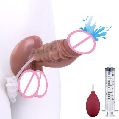 SXXY Curved Deep Textured Silicone Realistic Squirting Dildo Anal Masturbation Soft Penis Sex Toys for Man Woman Sex Games