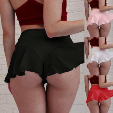 Sexy Short Womens Sexy Sports Shorts Tennis Skirt Girls Gym Short Dance Skirt Shorts Solid Color Pantskirt Ruffle Shorts Homme