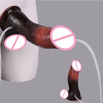 Silicone Real Ejaculating Black Dildo for Women Lifelike Squirting Dildo Huge Penis with Suction Cup Masturbation Adult Sex Toys