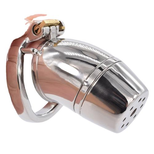 Solid Metal Ball Inverted Chastity Cage for Men Stainless Steel Negative Penis Rings BDSM Adults Sissy Couple Sex Toys Shop