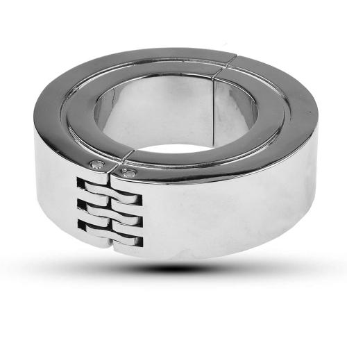 Stainless Steel Ball Stretcher Weight Scrotum Ring Kinky Toys Hinged Ball Stretcher Enhancer for Men Dock Pendant Ring Chastity