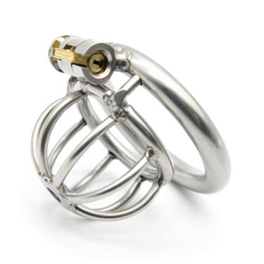 Stainless Steel Cock Cage Penis Ring Male Chastity Device with Catheter Stealth New Lock Tube Adult Sex Toy