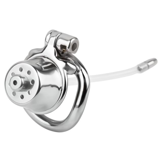 Stainless Steel Flat Chastity Lock for Men Chastity Devices High Comfort Anti Cheating Dormant Lock Bondage Toys