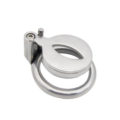 Super Small Steel Male Cock Cage Trumpet Penis Anti-Off Chastity Device Enlarged Urethral Hole V4 Adult Sex Toys
