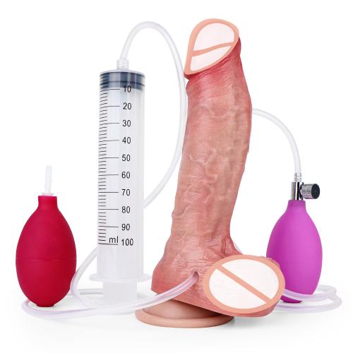 Super Strong Suction Cup Dildos Inflatable Penis for Women Men Masturbating Squirting Dildo With Two Eggs