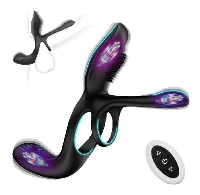 Vibrating Penis Ring Sex Toys 2 in 1 Vibrating Cock Ring With 10 Vibration Silicone Adult Toy Adult Sex Toys for Couples