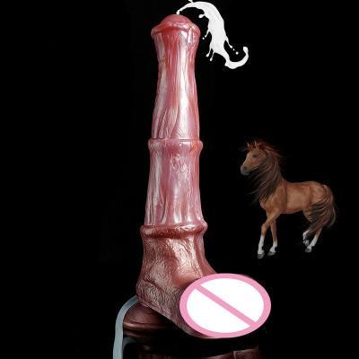 YOCY Realistic Horse Dildo Ejaculating Stimulate Adult Toy for Men Cock With Sucker Silicone Fantasy Animal Penis Sex Shop