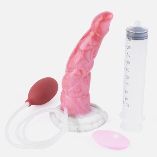 YOCY Squirting Anal Plug Curved G-Spot Massager Fantasy Dildo Silicone Gory Meat Color Big Knot Dildos Sex Toy for Adult 18+